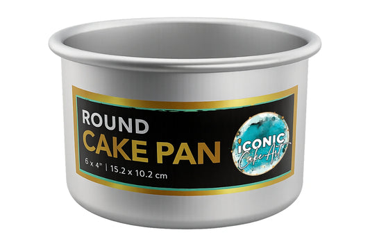 Round Cake Pan 6 Inch x 4 Inch - Iconic Cake Art