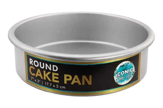 Round Cake Pan 7 Inch x 2 Inch - Iconic Cake Art