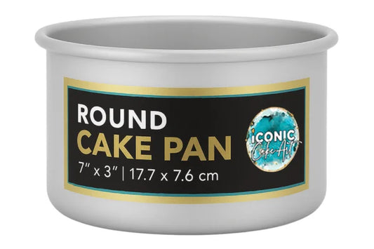 Round Cake Pan 7 Inch x 3 Inch - Iconic Cake Art