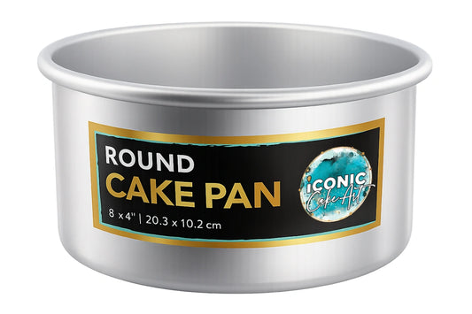 Round Cake Pan 8 Inch x 4 Inch - Iconic Cake Art