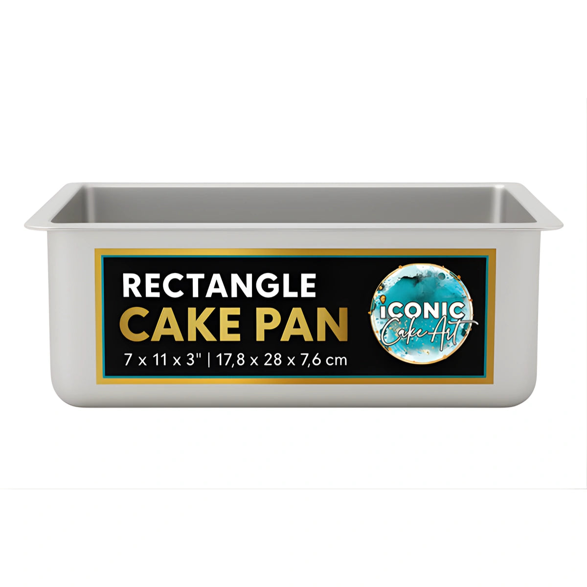 Rectangle 3 Inch Deep Cake Pan 7 Inch x 11 Inch - Iconic Cake Art