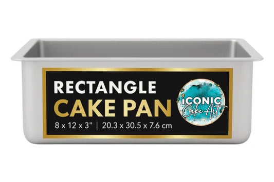 Rectangle 3 Inch Deep Cake Pan 8 Inch x 12 Inch - Iconic Cake Art