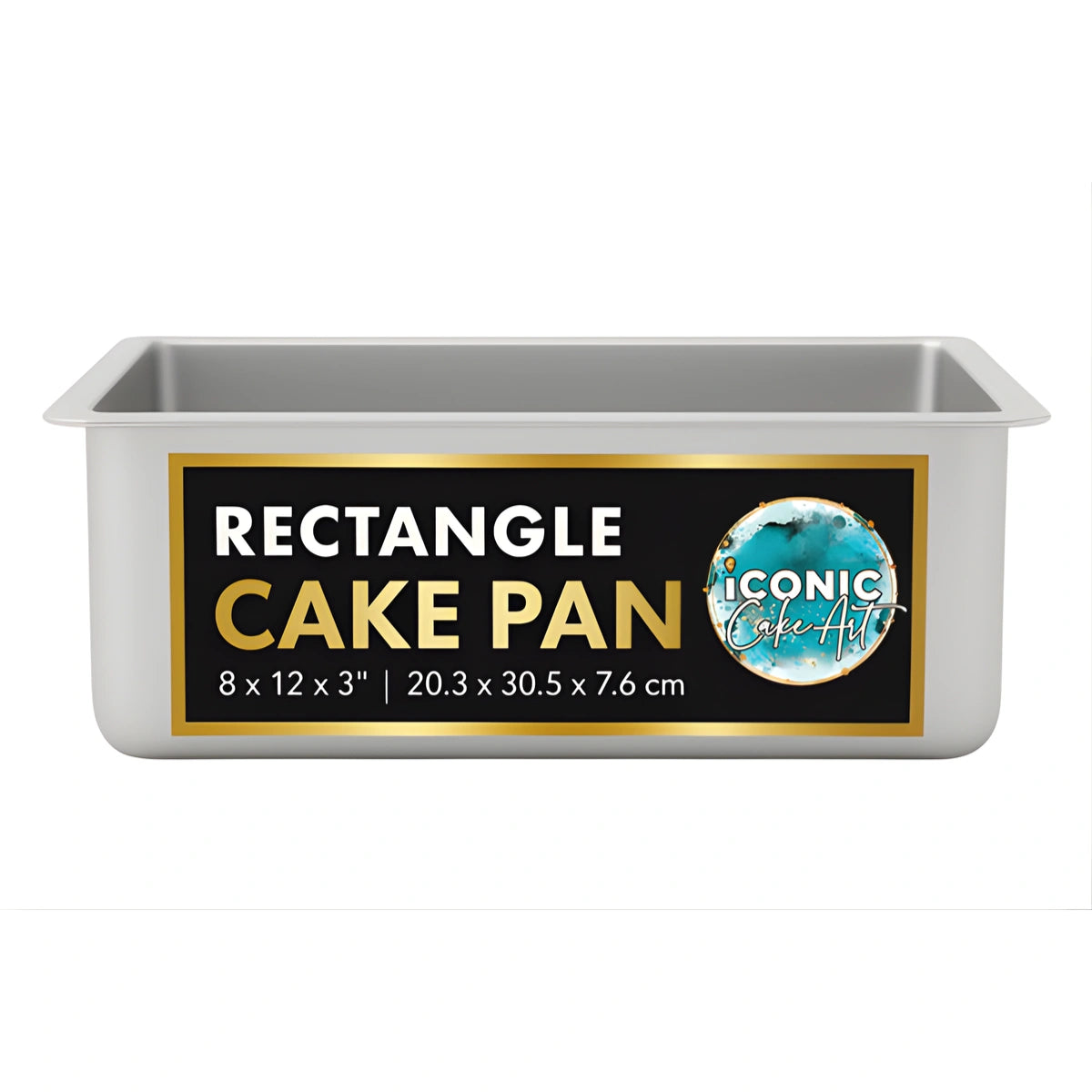 Rectangle 3 Inch Deep Cake Pan 8 Inch x 12 Inch - Iconic Cake Art