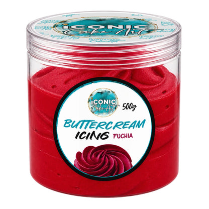 Fuchsia Ready to Use Buttercream 500g - Iconic Cake Art