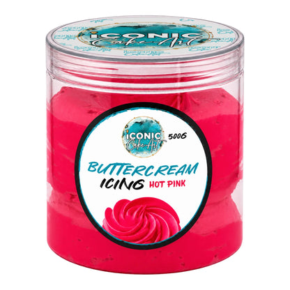 Hot Pink Ready to Use Buttercream 500g - Iconic Cake Art