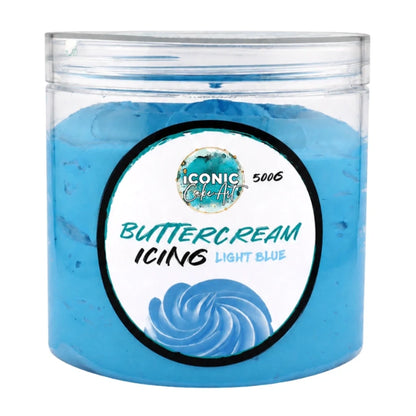 Light Blue Vanilla Ready to Use Buttercream 500g - Iconic Cake Art