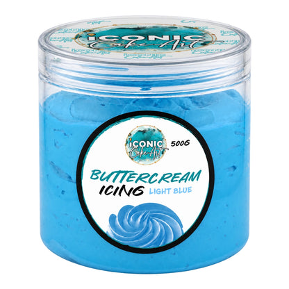 Light Blue Vanilla Ready to Use Buttercream 500g - Iconic Cake Art