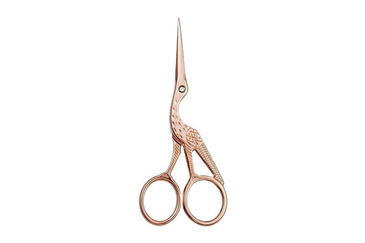 Rose Gold Craft Crane Shaped Scissors - Iconic Cake Art