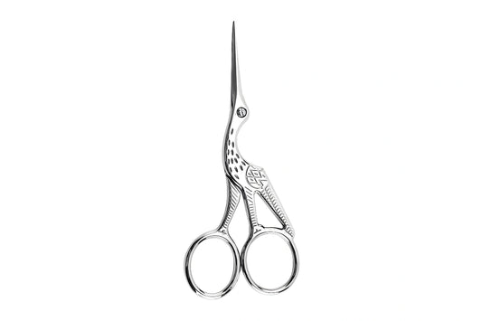 Silver Craft Crane Shaped Scissors - Iconic Cake Art