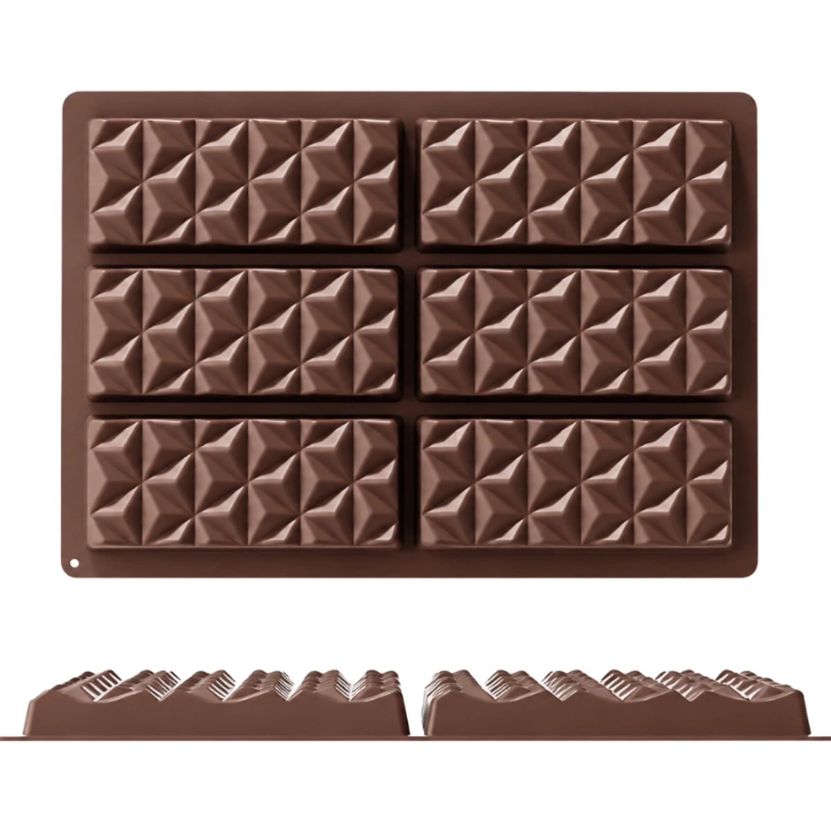 Style 4 - 6 Bars Chocolate Silicone Mould - Iconic Cake Art