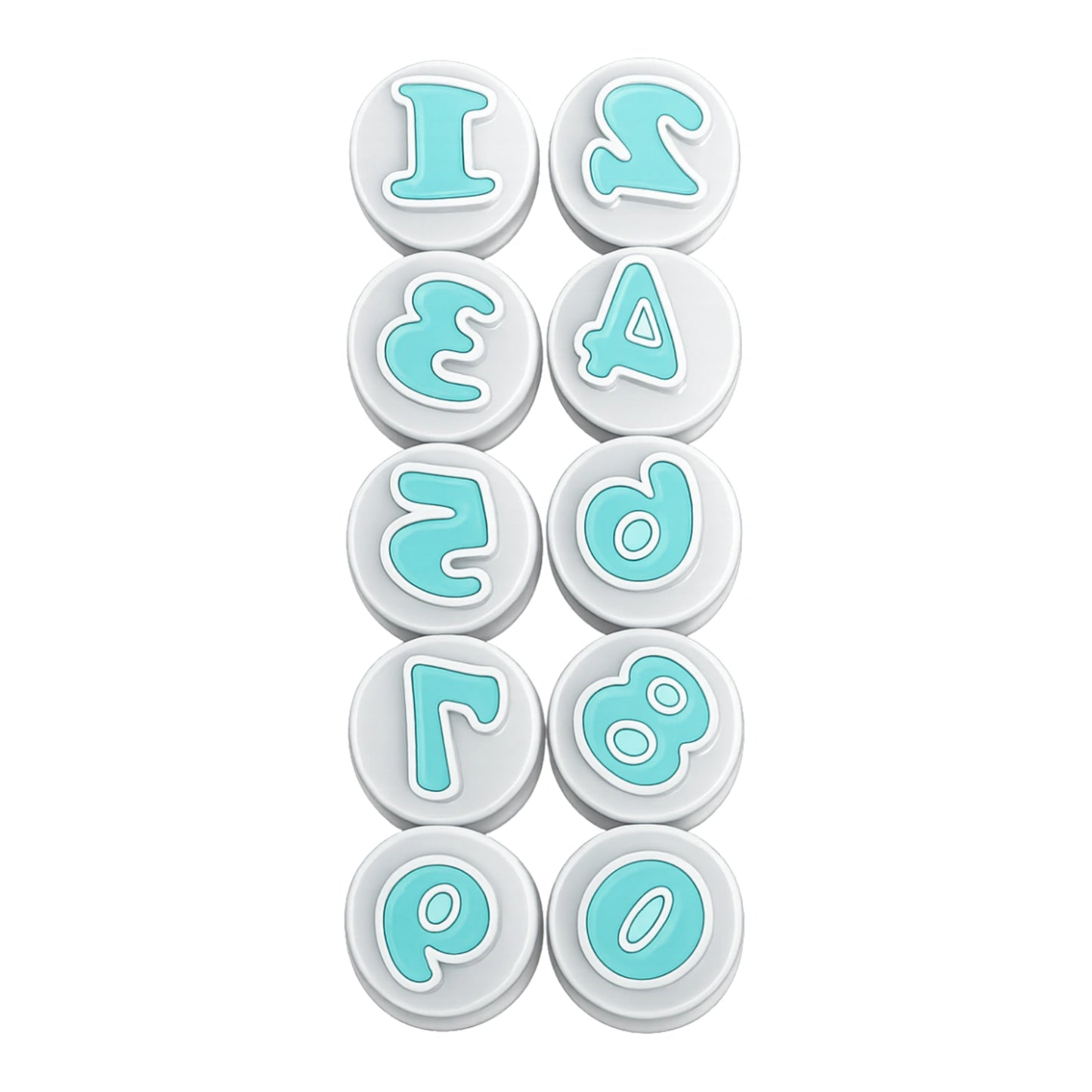 Mini Number Simply Push Plunger Cutters - 10 Pieces - Iconic Cake Art