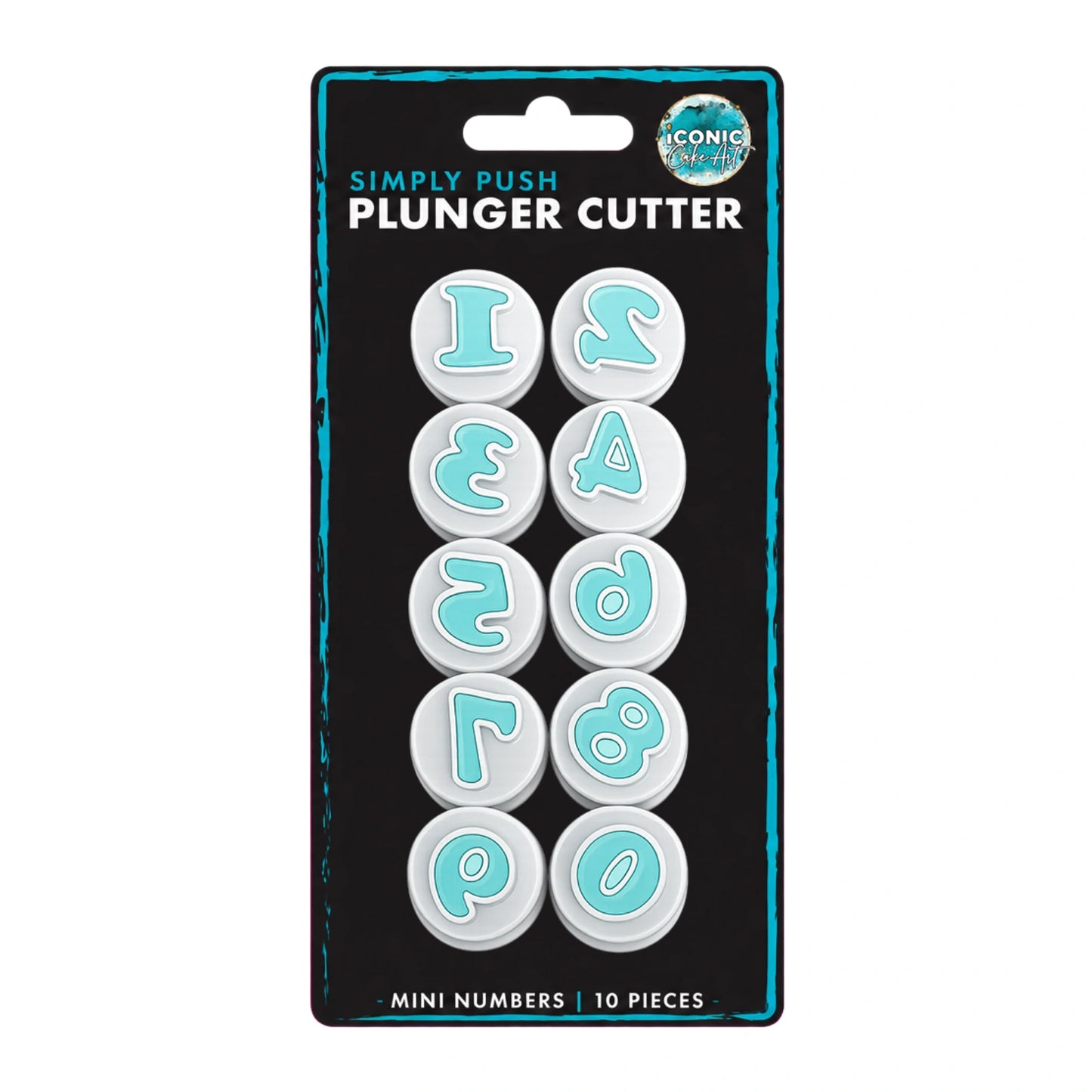 Mini Number Simply Push Plunger Cutters - 10 Pieces - Iconic Cake Art