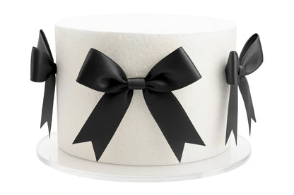 Black Satin Bows - Iconic Cake Art