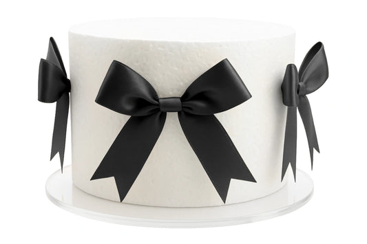 Black Satin Bows - Iconic Cake Art