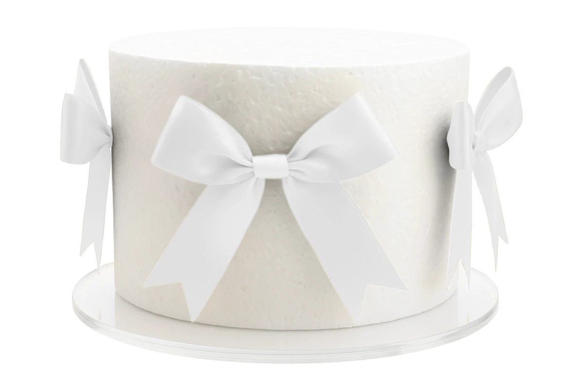 White Satin Bows - Iconic Cake Art