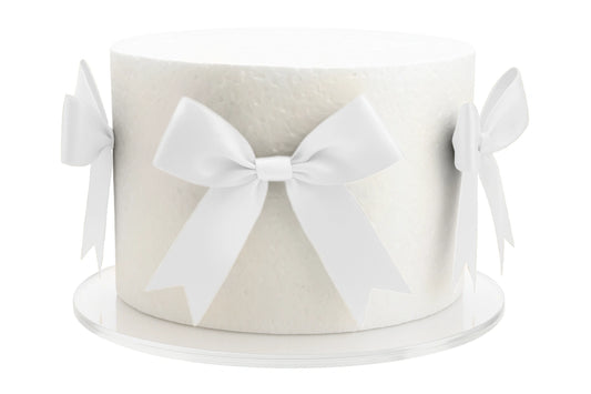 White Satin Bows - Iconic Cake Art