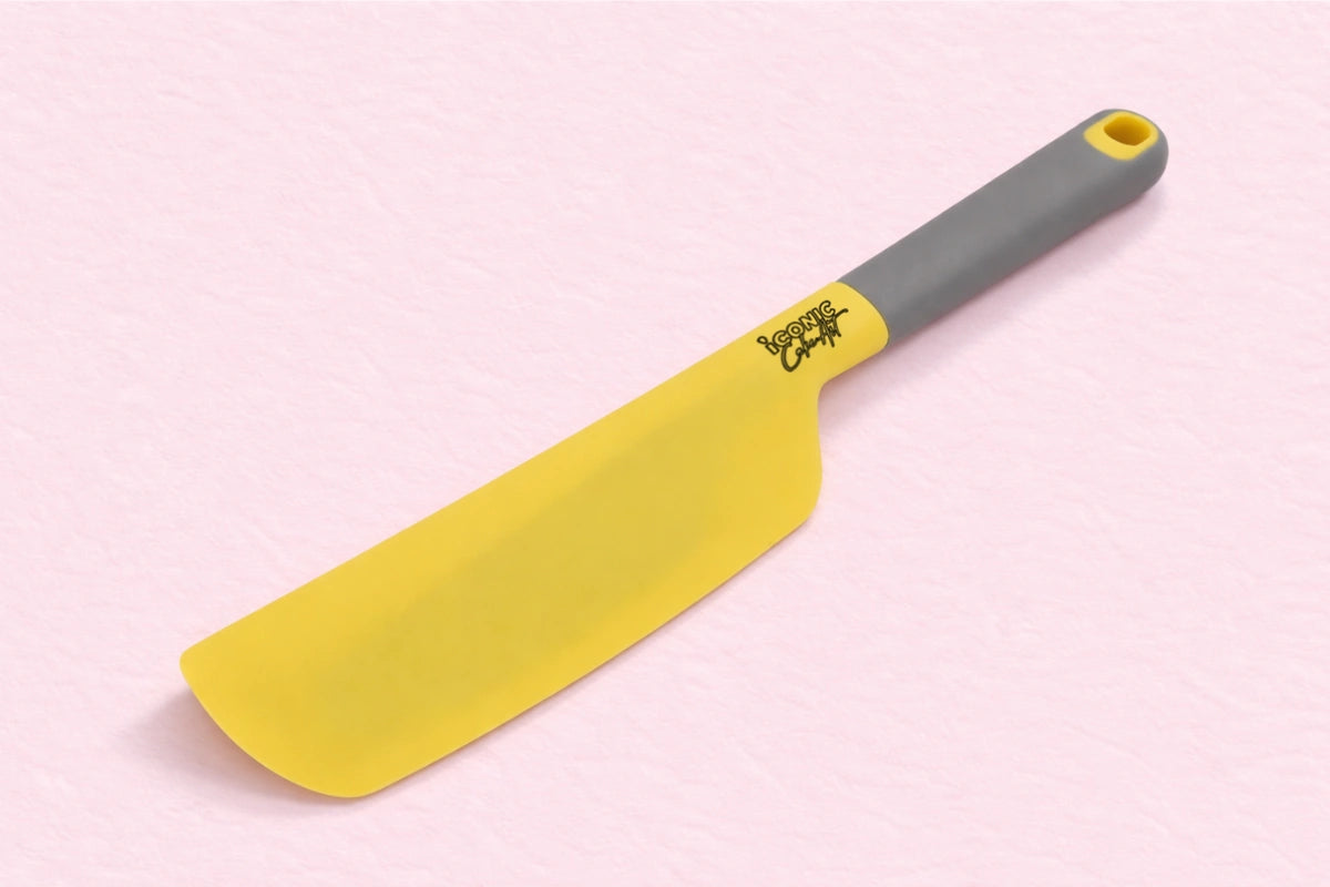 33cm x 7cm Yellow Silicone Spatula - Iconic Cake Art