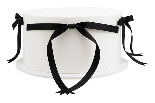 Black Vintage Satin Bow - Iconic Cake Art