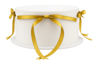 Gold Vintage Satin Bow - Iconic Cake Art