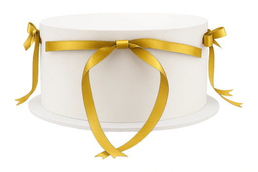 Gold Vintage Satin Bow - Iconic Cake Art