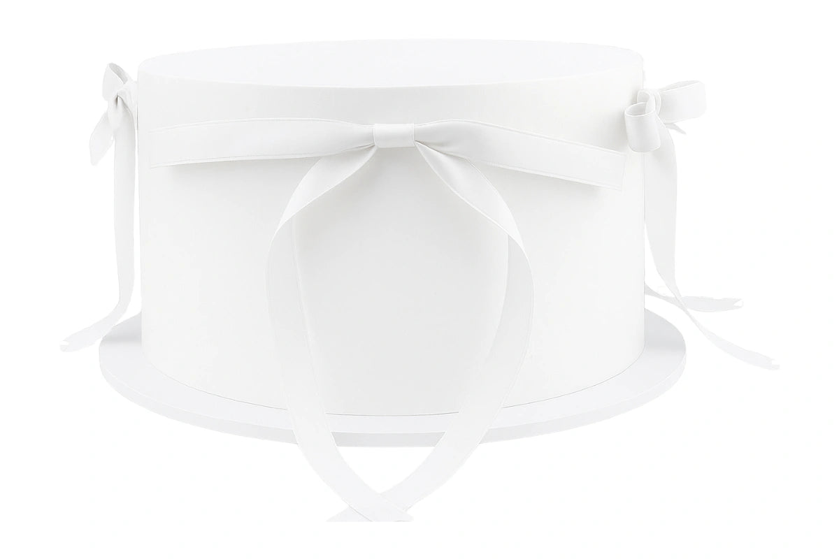 White Vintage Satin Bow - Iconic Cake Art