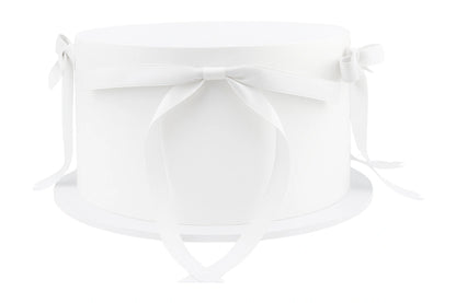 White Vintage Satin Bow - Iconic Cake Art