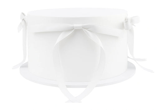 White Vintage Satin Bow - Iconic Cake Art
