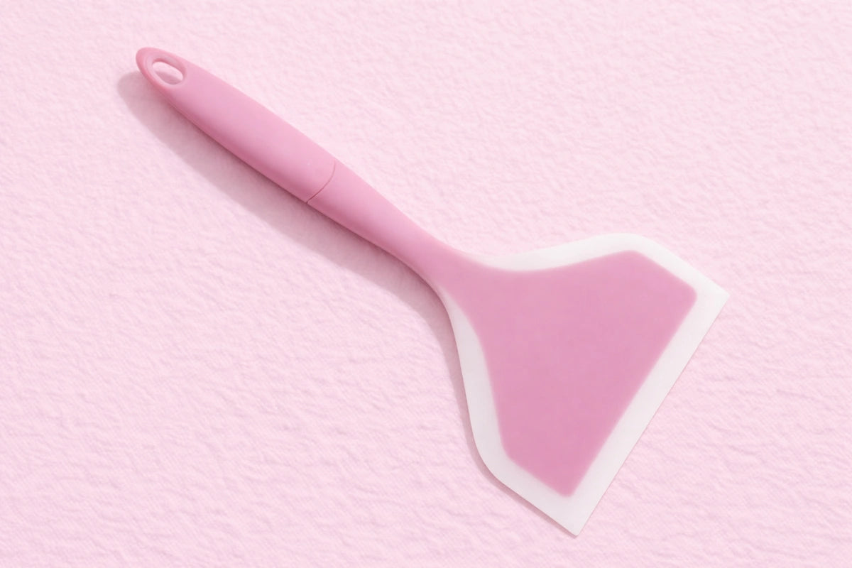 Pink Wide Mouth Silicone Spatula - Iconic Cake Art