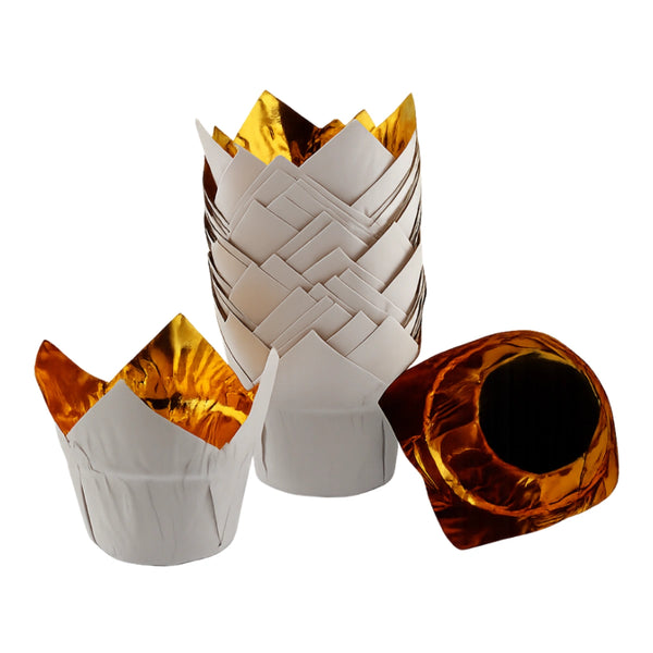 White Tulip Baking Cups (25 Pack) - Iconic Cake Art