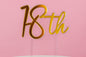 Gold 18th Birthday Topper - Iconic Cake Art