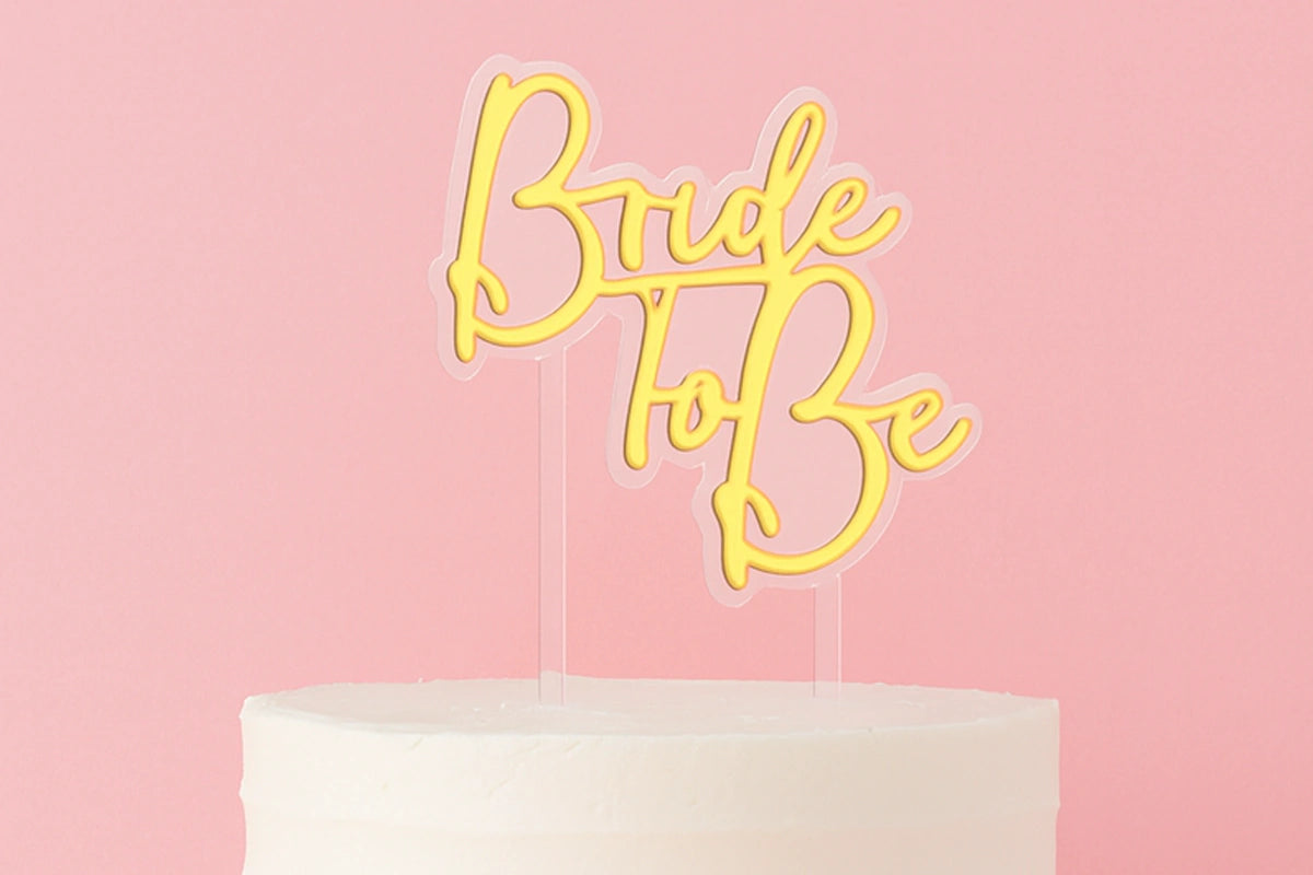 Gold Bride to Be Topper - Iconic Cake Art