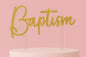 Gold Baptism Topper - Iconic Cake Art
