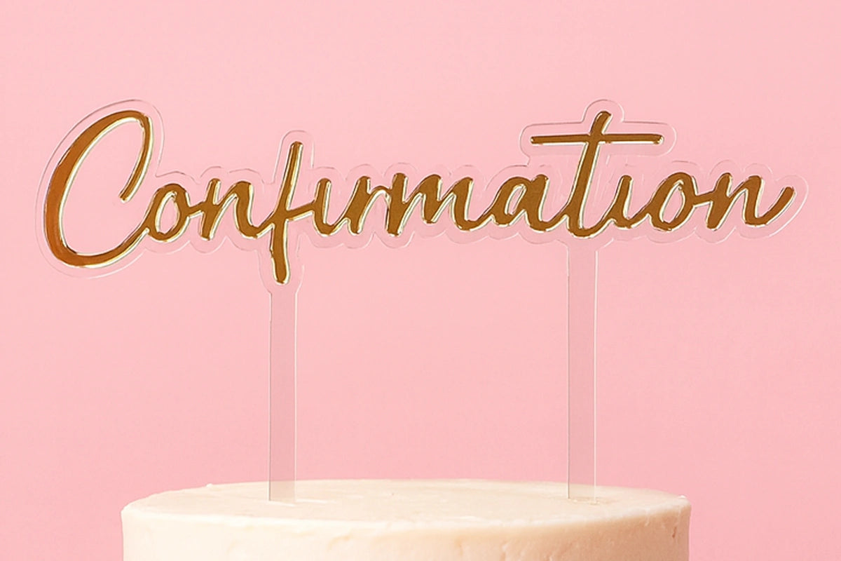 Gold Confirmation Topper - Iconic Cake Art