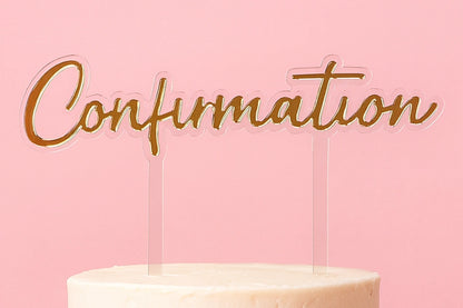 Gold Confirmation Topper - Iconic Cake Art