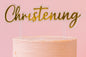 Gold Christening Topper - Iconic Cake Art