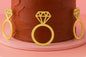 Gold Ring Toppers (6 Pack) - Iconic Cake Art