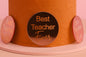 Rose Gold Best Teacher Toppers (6 Pack) - Iconic Cake Art
