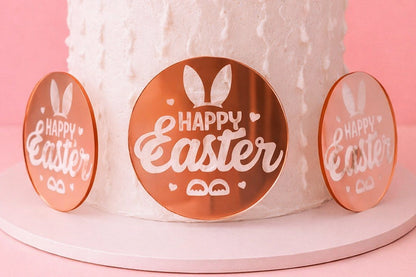 Rose Gold Easter Toppers (6 Pack) - Iconic Cake Art
