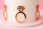 Rose Gold Ring Toppers (6 Pack) - Iconic Cake Art