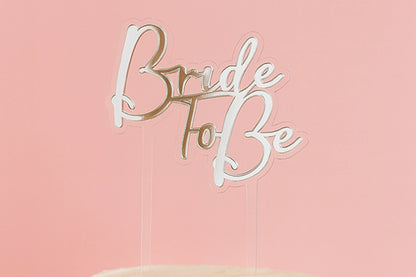 Silver Bride to Be Topper - Iconic Cake Art