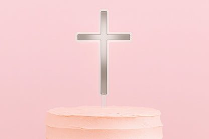 Silver Cross Topper - Iconic Cake Art