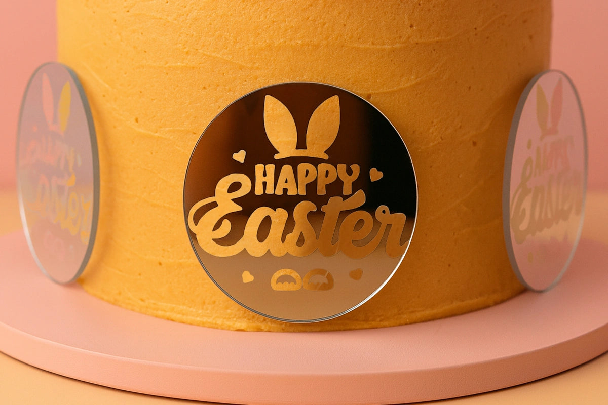 Silver Easter Toppers (6 Pack) - Iconic Cake Art