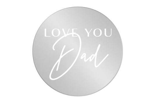 Silver Love You Dad Toppers (6 Pack) - Iconic Cake Art