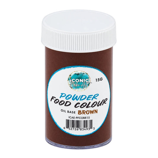 Brown Oil Based Powder Colour 15g - Iconic Cake Art