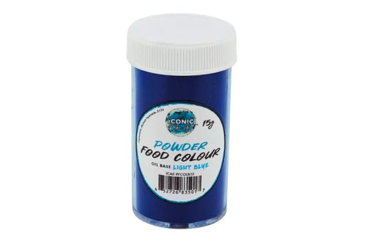 Light Blue Oil Based Powder Colour 15g - Iconic Cake Art