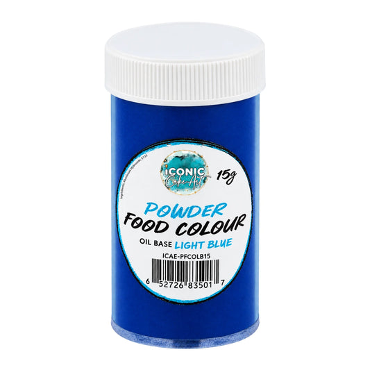 Light Blue Oil Based Powder Colour 15g - Iconic Cake Art
