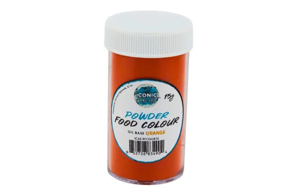 Orange Oil Based Powder Colour 15g - Iconic Cake Art
