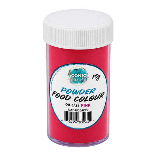 Pink Oil Based Powder Colour 15g - Iconic Cake Art