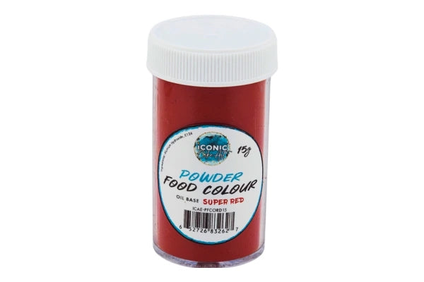 Super Red Oil Based Powder Colour 15g - Iconic Cake Art