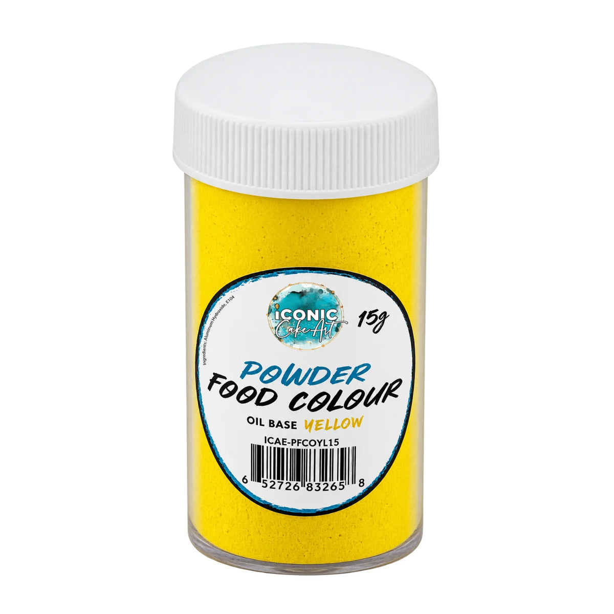 Yellow Oil Based Powder Colour 15g - Iconic Cake Art